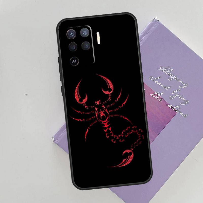 Animal Scorpio Phone Case For Oppo A74 A53 A54 A94 A15 A16 A17 A52 A72 A76 A96 A57S A58 A78 A98 Back Cover