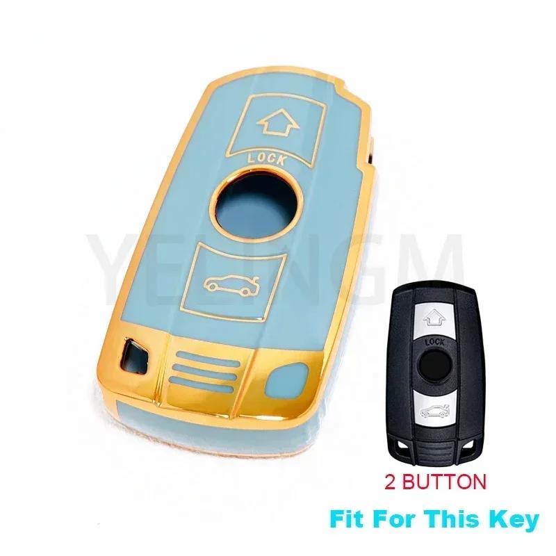 YELINGM TPU Car Smart Key Case CoverFor BMW 1 3 5 6 Series E60 E61 E70 E81 Z4 E87 E90 E91 E92 X1 X5 X3 Protector  Shell Fob
