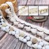 1 Yard White Cotton Tassel Lace Trim Webbing Fabric Handmade Beaded Ball Diy Curtain Clothing Sewing Craft Accessory
