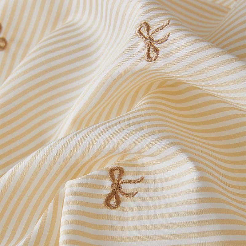 145x100cm Soft Butterfly Bow Embroidered Striped Fabric Durable Craft Cloth for DIY Hairbands Kids Clothing & Children's Project