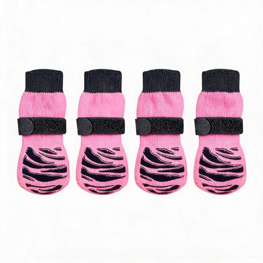 Zhuji Anti-Rutsch-Socken für mittelgroße bis große Hunde und Katzen - Haustier-Schuhe für drinnen und draußen