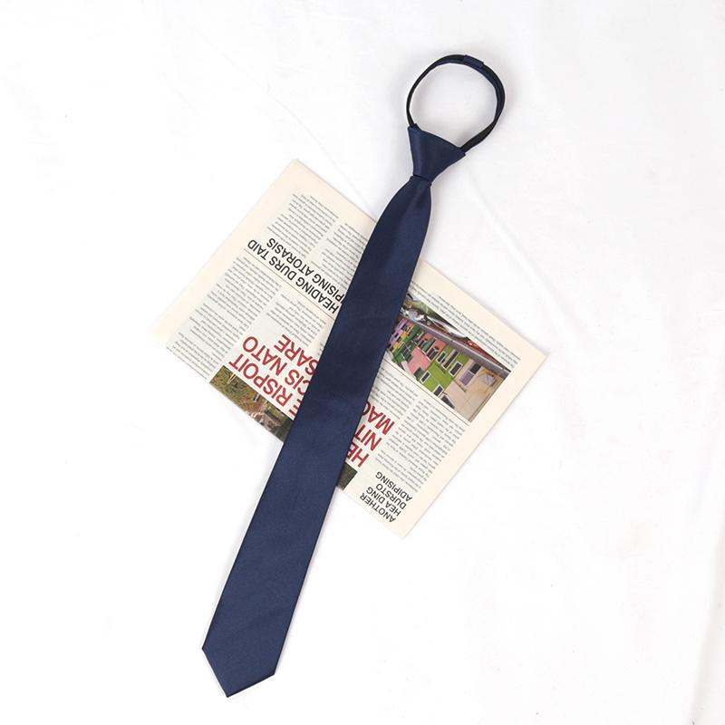 Black Colors Zipper Tie Handmade High Quality Necktie Skinny 6CM Men Ties for Man Women Jacquard Cravat Business Party Corbatas
