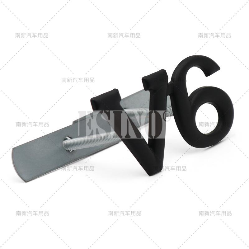

Car Styling 3D V6 V8 Metal Zinc Alloy RearTrunk Fender Grill Badge Body Tailgate Displaceme Decorative Emblem