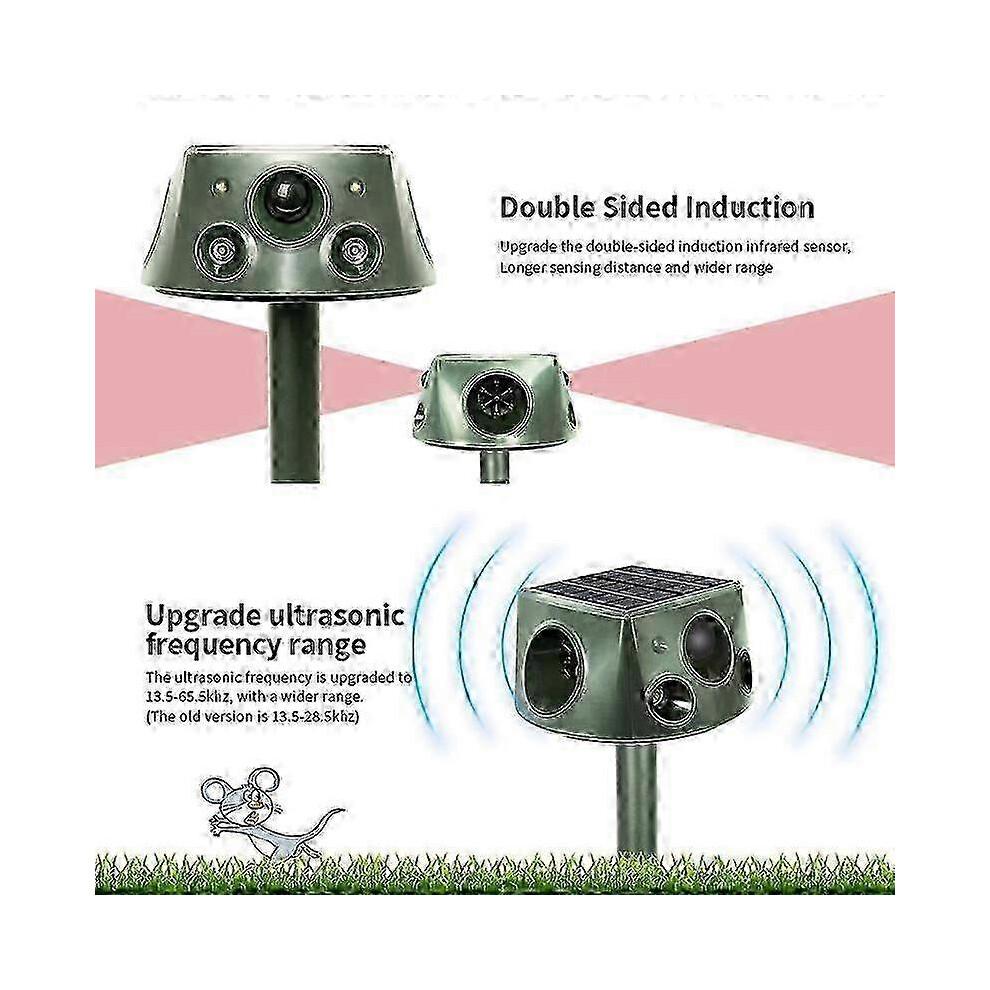 SK031 Four-Sided Solar Animal Repeller Bird Repeller Ultrasonic Rat Repeller hwy