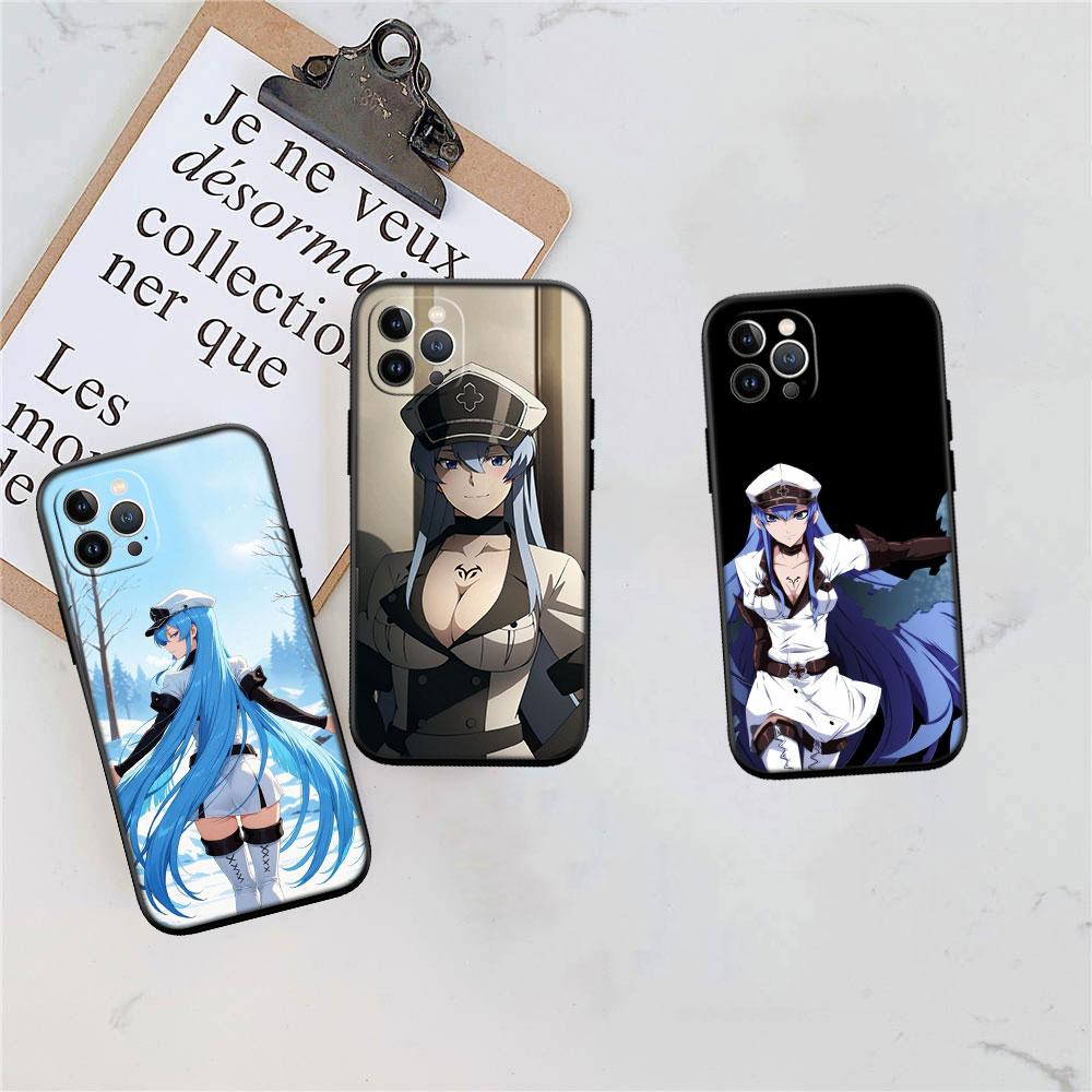 CJ10 Anime Esdeath Soft Shell Phone Case for Redmi Note 10 11 12 Pro Max 10S 10C 10T 11A 11S 12S 12C