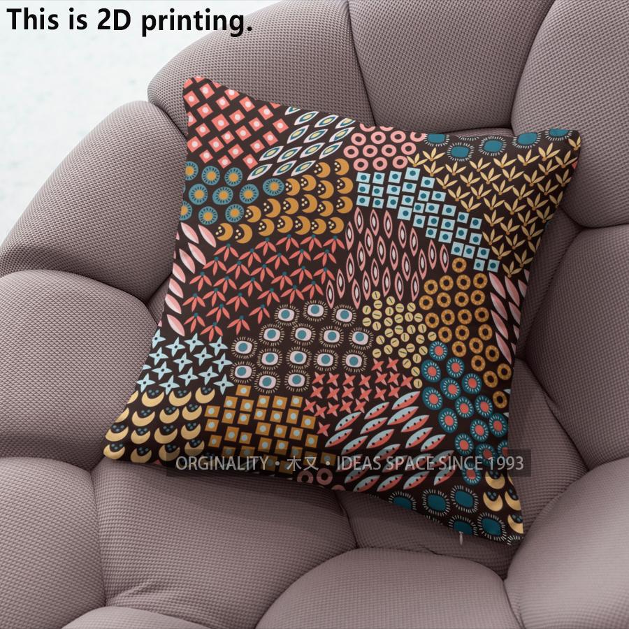 Bohemian Style Paisley Floral Throw Pillow Covers Pattern Cushion Cover Suitable For Sofa Bedroom Car Pillow Cover
