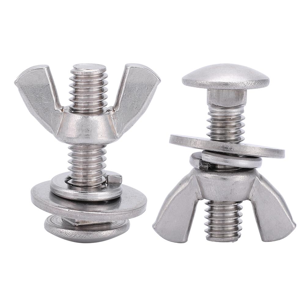 2Pcs 316 Stainless Steel Diving Screws Butterfly Bolts Wing Nuts