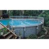 24-inch Above Ground Pool Fence Kit for Privacy Safety in White with Sturdy Weather-Resistant Vinyl and Mounting Brackets 8 Sec