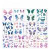 Třpytivé tetování motýla Dočasné samolepky Vodotěsné tetování motýlího obličeje Glitter Fairy Wings Makeup Falešné tetování pro dívky Dárky na párty