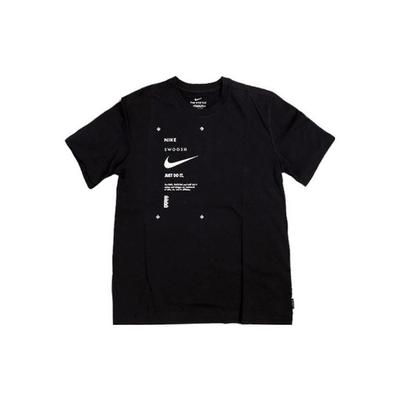 Minimalistické tričko s potlačou loga s písmenom, ležérne, s okrúhlym výstrihom, pánske topy, čierne DX5817-010