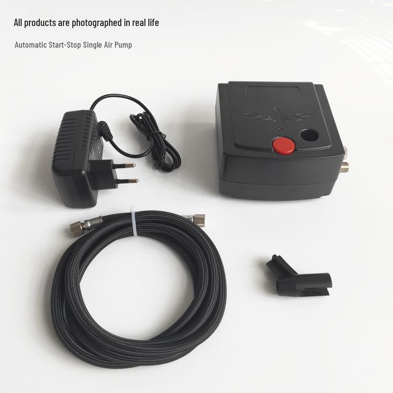 WZ100 Airbrush Compressor Set - Mini Plug-in Turtle Pump for Car, Furniture, and Model Touch-ups