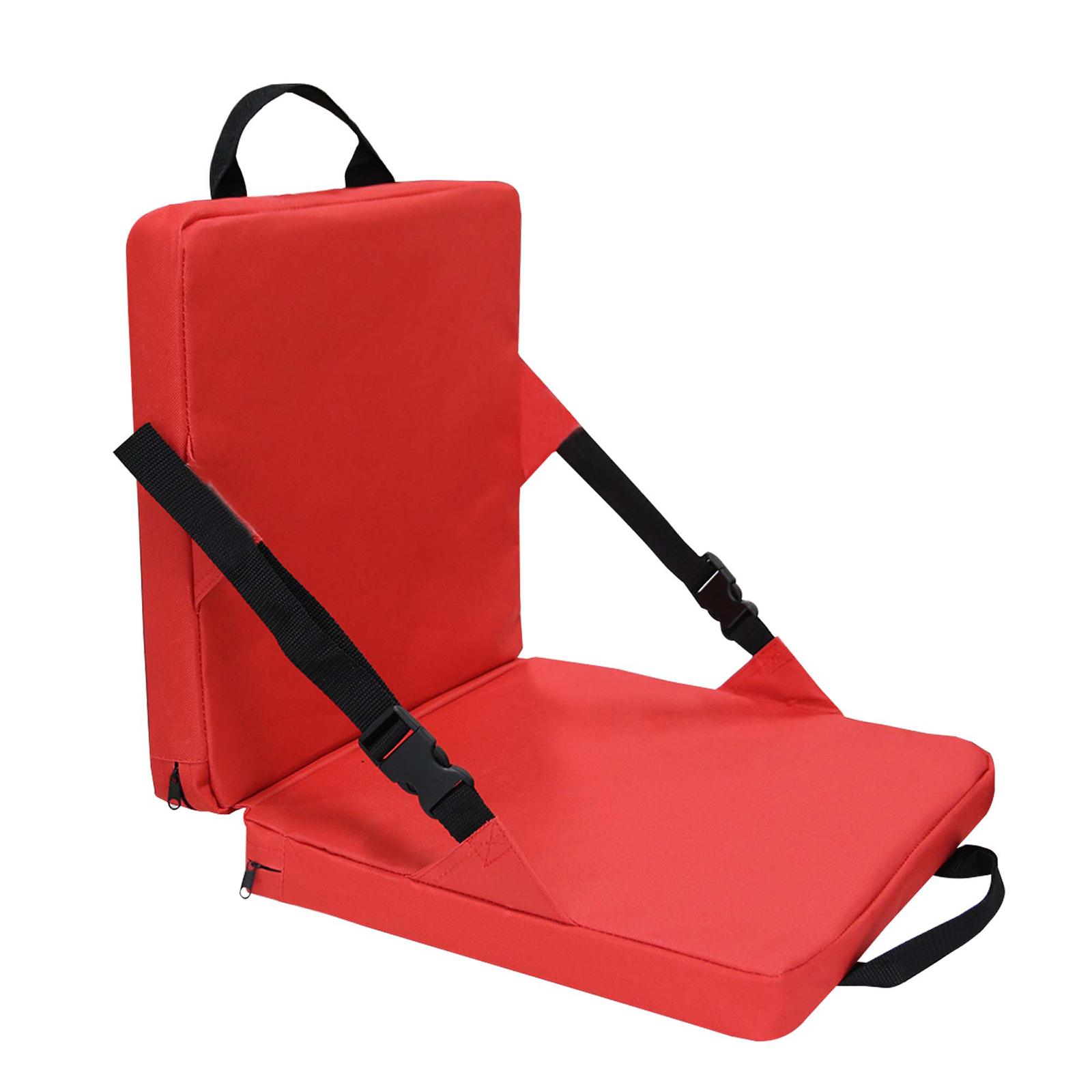 Asiento de Estadio Portátil Plegable Cojín de Asiento Cómodo para Eventos Deportivos Salidas Viajes Senderismo Pesca Rojo