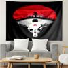 1PC Anime Red Clouds On Black Background K-pop music group Tapestry Accessories for Bedroom,Livingroom, dormitory Room Wall Decor Fan Birthday Gifts