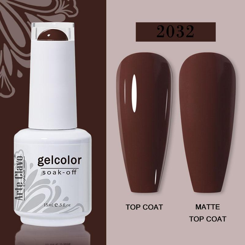 Arte Clavo Nail Gel Polish 15ml Soak Off Gel Varnish Colorful Glass Bottle Bright Color Glitter Varnish Nail Polish