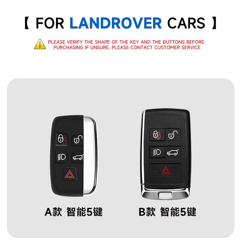 Genuine Leather Car Key Case Cover Key Bag For Land Rover Range Rover Sport Evoque Freelander Velar Protect Set Car Accessories