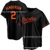 Baltimore Orioles 2 Nero Henderson Ricamato Maglia da Baseball Unisex Stile Cappellino Abbigliamento per tifosi