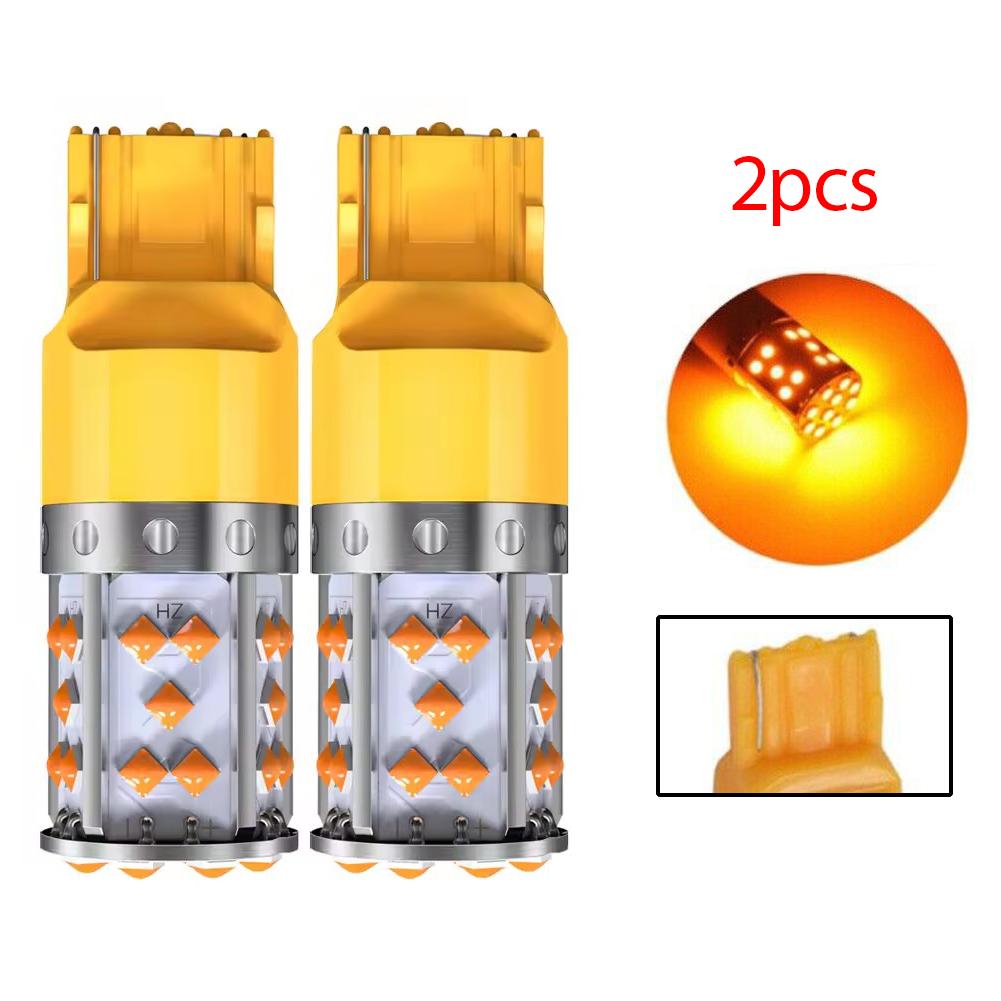 2pcs 7440/ 1156 150°/1156 180° LED Bulbs For Cars Turn Signal Lights Orange Amber Brake Light, Daytime Running Light