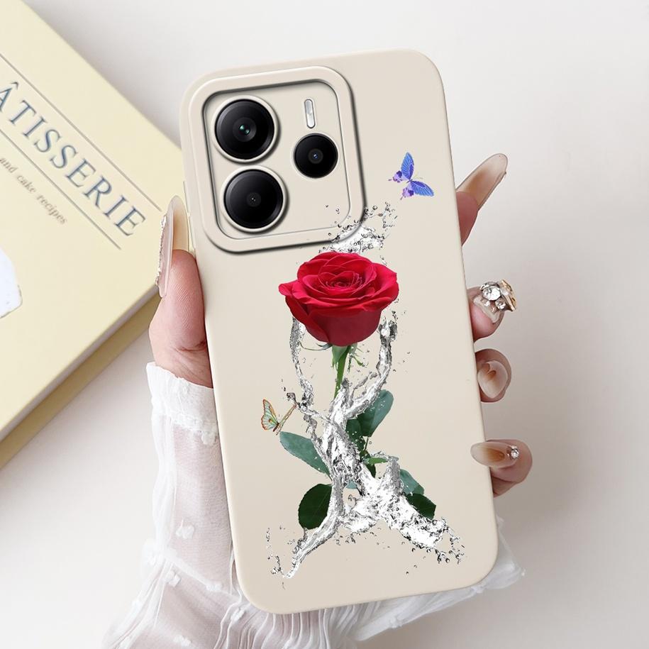 

Для Redmi Note 14 4G Чохол 2025 Модний Квітковий Мармуровий М який Силіконовий Ударостійкий Чохол Для Xiaomi Redmi Note 14 5G Note14 EU Бампер Redmi Note 14 4G
