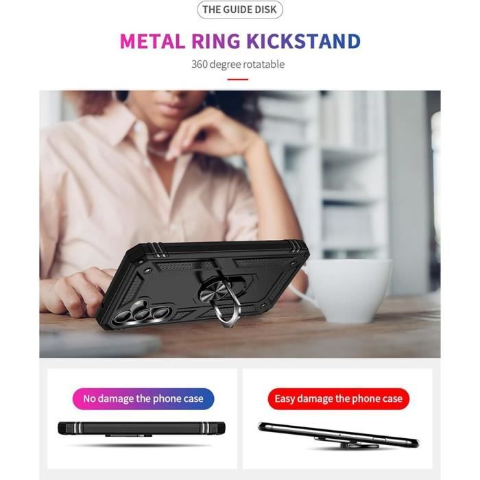 Coque de protection - PROSHOP - pour Samsung Galaxy S23 FE - Rigide - Antichoc - Béquille pivotante 360°