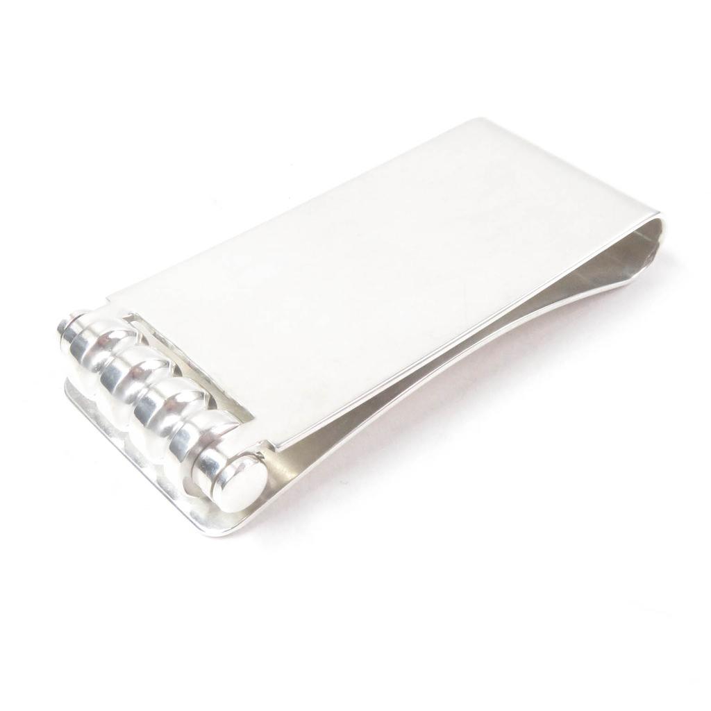 Great TIFFANY&Co. Money clip Logo Bill Clip Silver SV925 mens Used