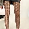 Elegant Fishnet Pantyhose High Elasticity Hollowed Textured Lace Tights for Ladies Aesthetic Patterned Mesh Stockings
