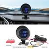 2 In 1 Round LED Digital Water Temp Gauge Voltmeter Volt Voltage Meter Temperatura Moto For 12V24V Car Truck Temperature Sensor