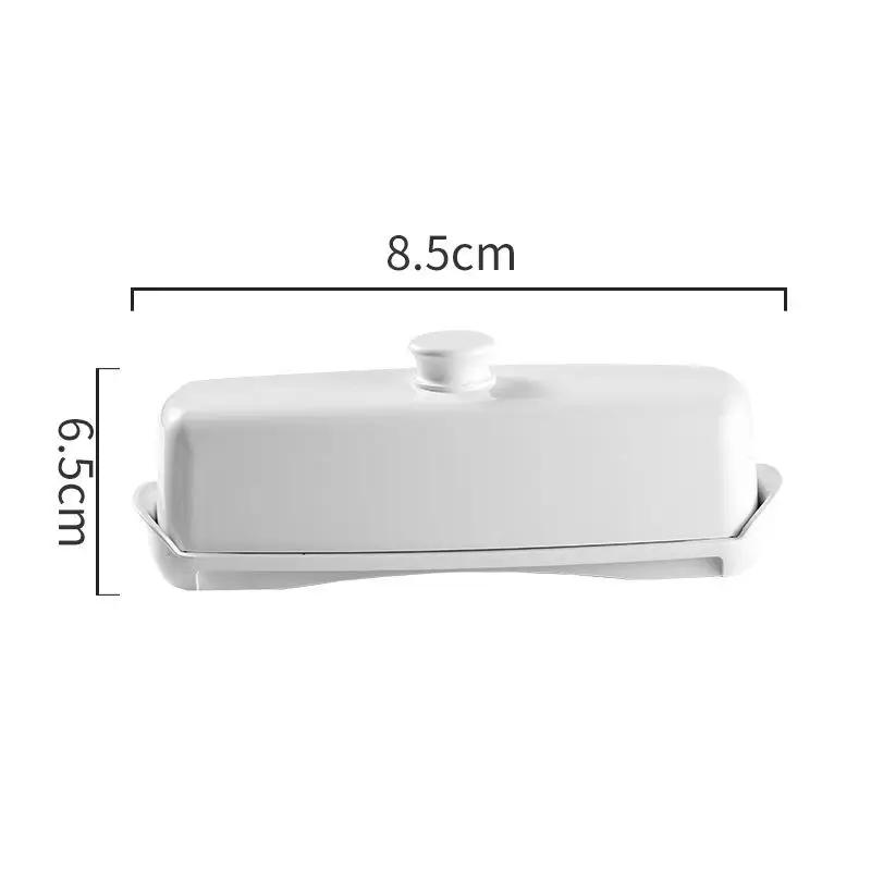 

Масленка с крышкой и ножом, магнитный держатель для масла, легко черпать, крышка не пачкает, пластиковый контейнер для масла, можно мыть в посудомоечной машине 8.5x6.5CM белый