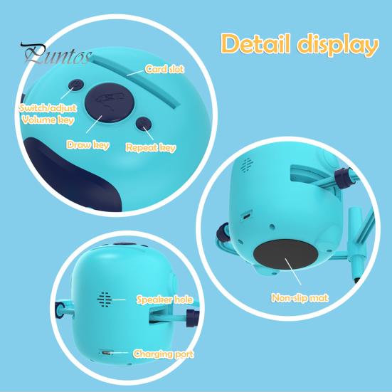 Kids Automatic Drawing Robot Toy with 100 Cards Interactive Educational Painting Robot Learning Toy Teaching Aid Toddlers Boys Girls Gift