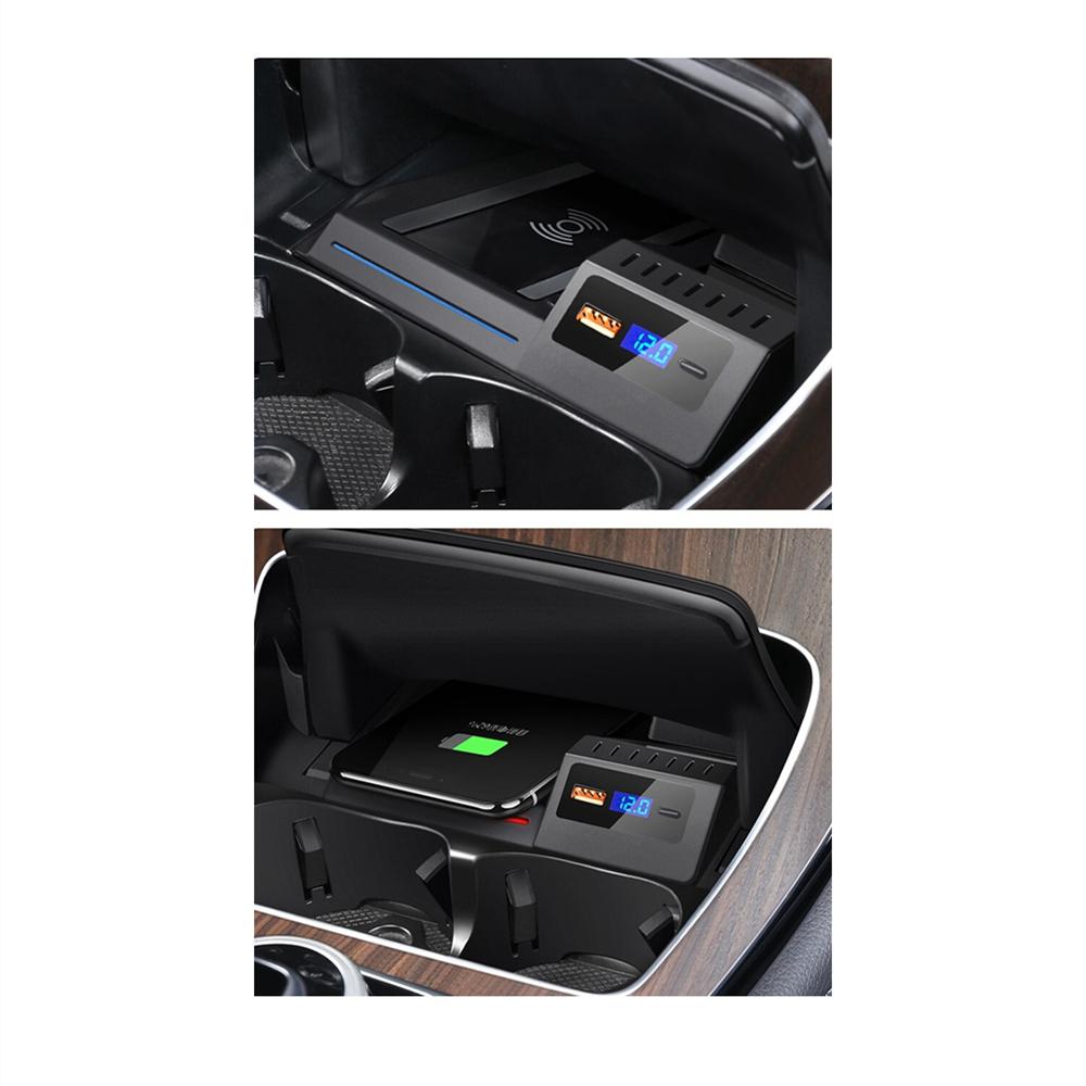 Car Wireless Charger For Mercedes Benz C Class W205 GLC X253 AMG C43 C64 2015-21