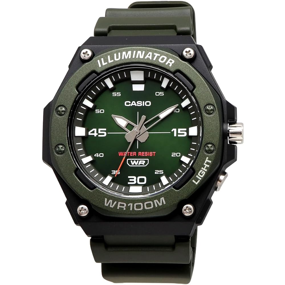 Casio Standard Analog Quartz Watch with LED Light MW-620H-3AV Men's Green Overseas Model