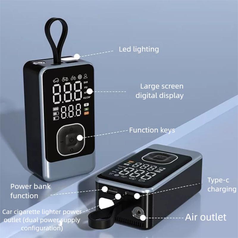 Multi Functional Portable Wireless Tire Inflation Car Digital Display Tire Inflation Pump Car Mounted Inflation Pump Inflator
