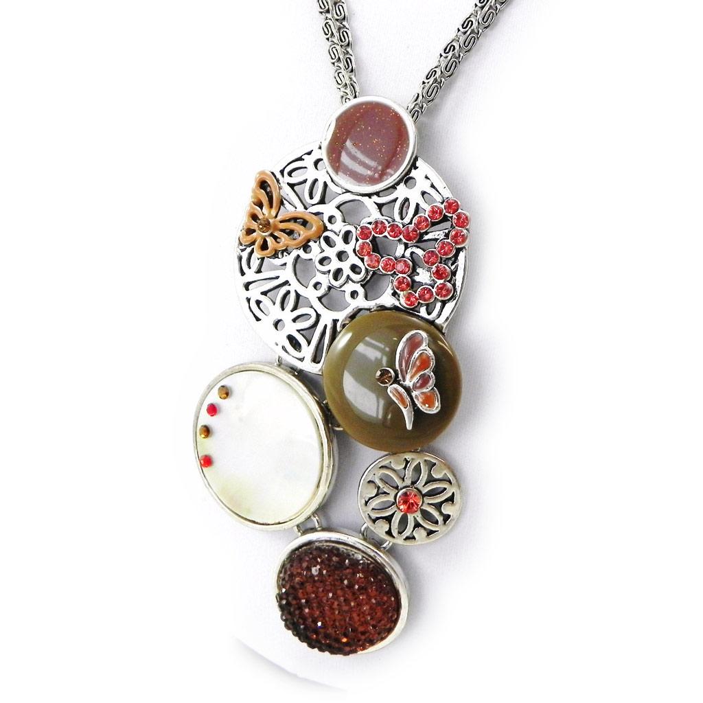 NOA [H8996] - Brown 'Carmen' Designer Necklace