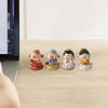 4x Mini Cai Shen Statue Collectible Figurines Feng Shui Living Room Birthday Fengshui Decorative