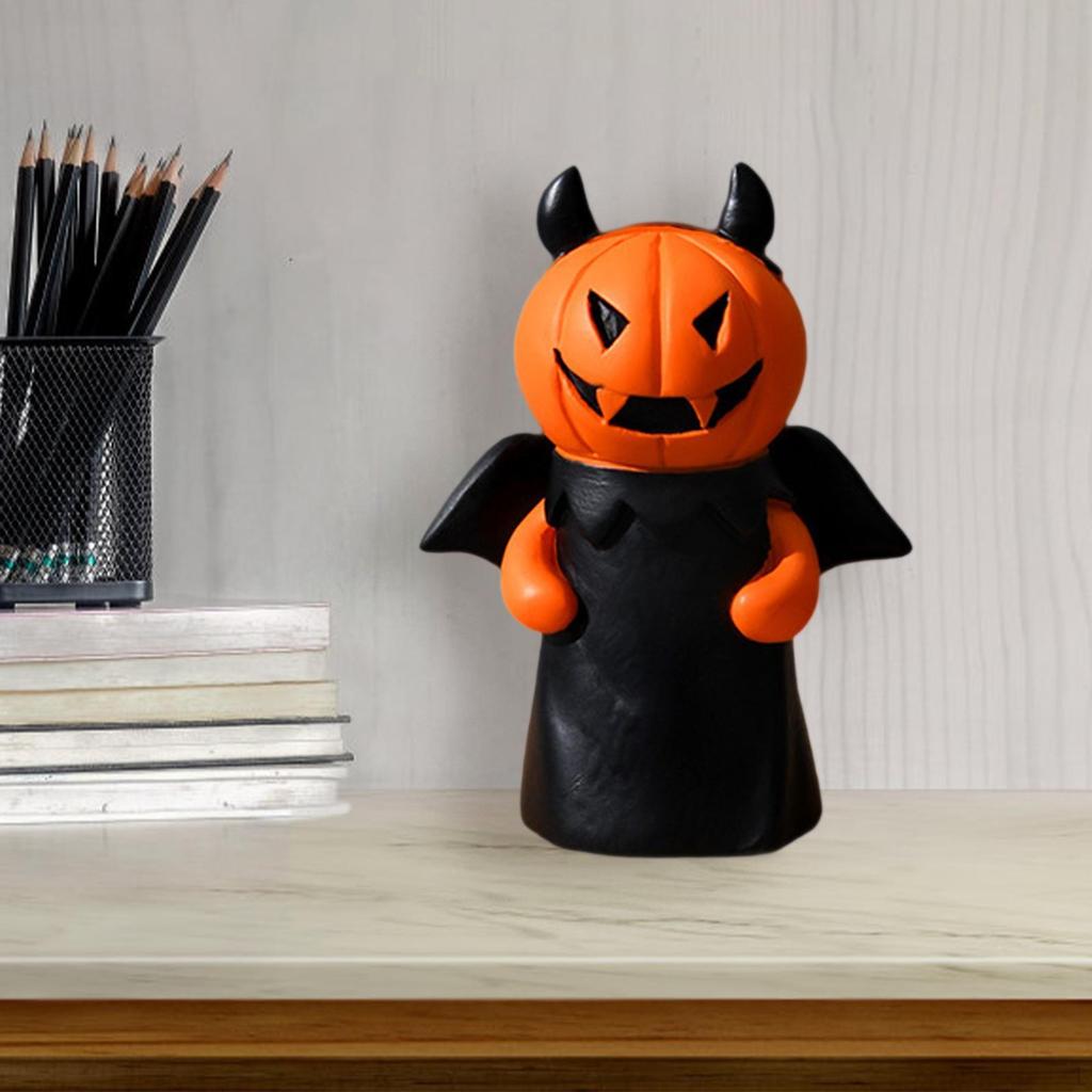 Halloween Miniature Pumpkin Figurine Decorative Man Decoration Ghost Ornament for