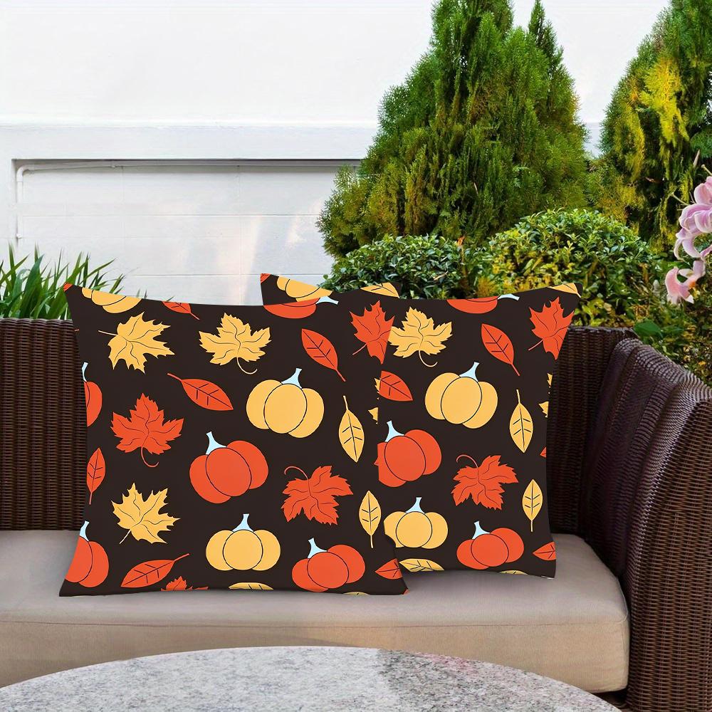 1ks povlak na polštář s potiskem dýní, polyester, bytový dekor, povlak na polštář do auta, potah na polštář na pohovku, bytový dekor 45x45cm
