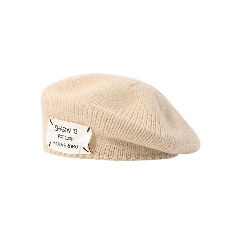 British Retro Beret Female Autumn and Winter Zhao Ruth Same Knitted Literary Painter Hat Versatile Warm Hat