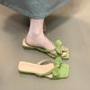 French Evening Breeze Cool Slippers Female Summer New Fairy Style with Skirt Bow Open-toed Beach Sandals