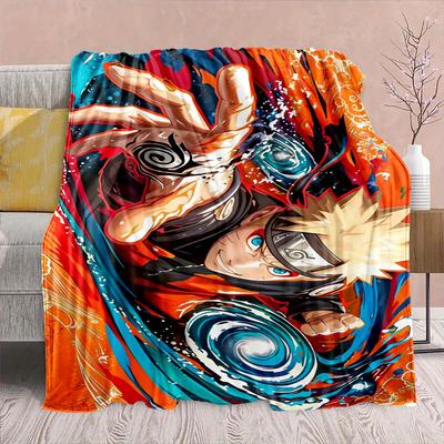 Naruto Anime Flannel Blanket - Soft Warm Perfect for Sofa, Bedding Camping Travel Office Home Decor -QJY
