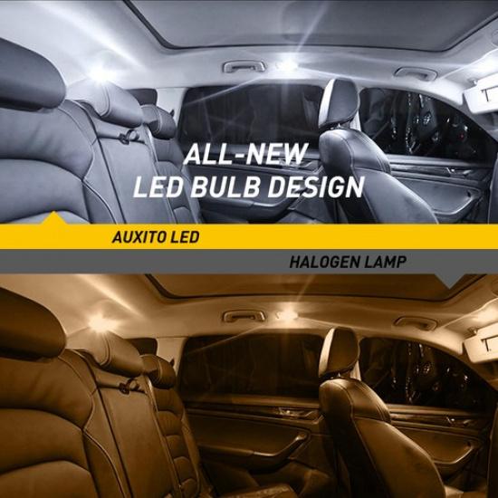 10Pc W5W 168 T10 LED Reverse Canbus Free Light Error LED Bulb 10-SMD Car New