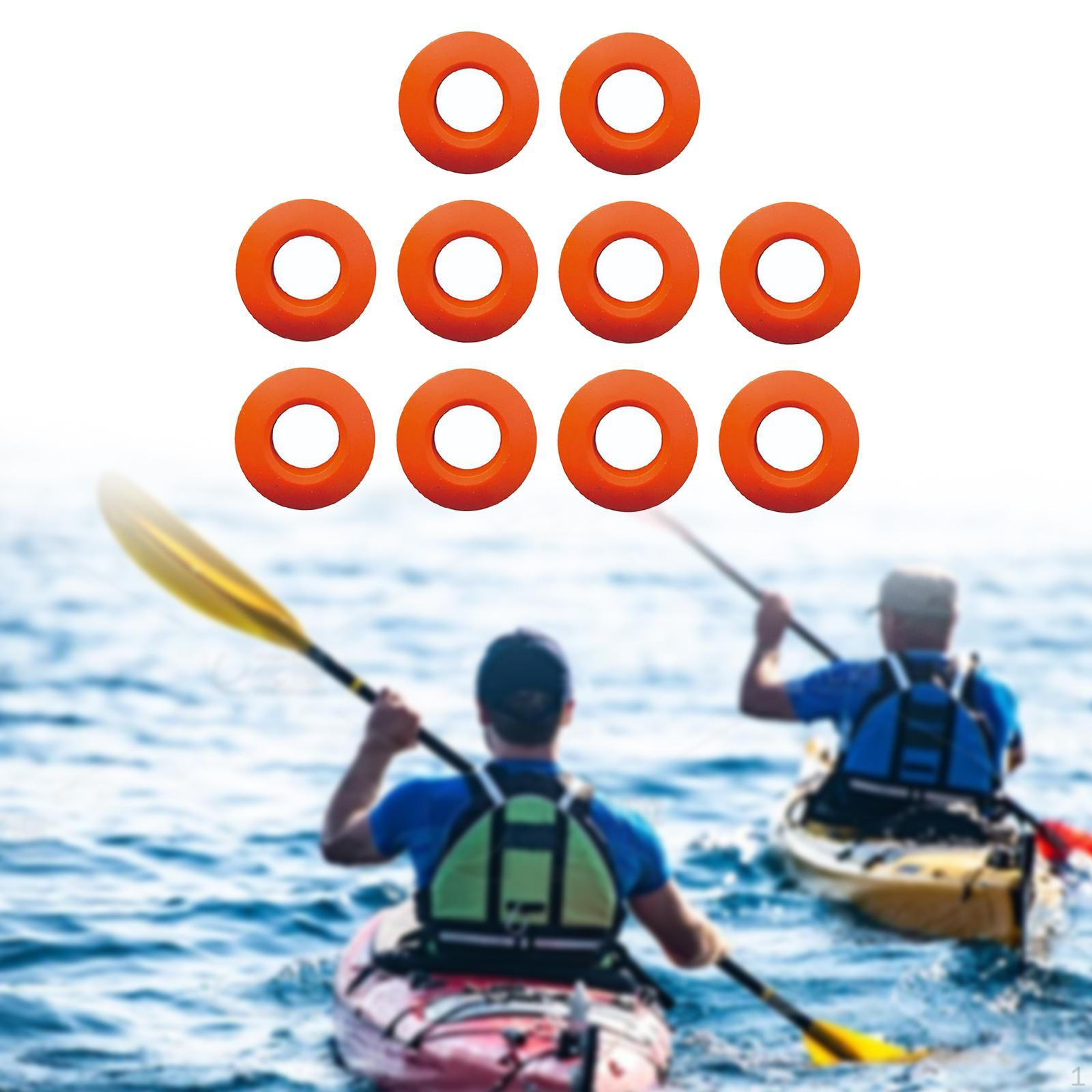 

10 колец для защиты от капель для байдарок и весла, водонепроницаемые кольца для поддержки весла и каноэ оранжевый