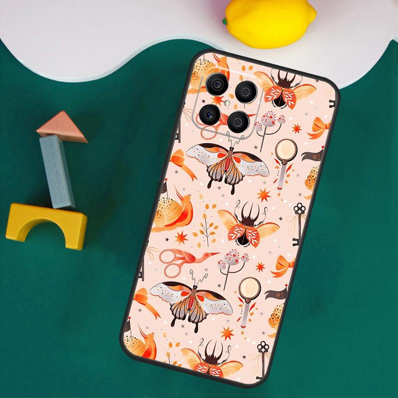 Cottagecore Frog Mushroom Moon Witchy Case For Honor Magic 7 Pro 5 6 Lite Honor 200 Pro 50 70 90 X9a X8a X8 X9 X8b X9b X9c Cover