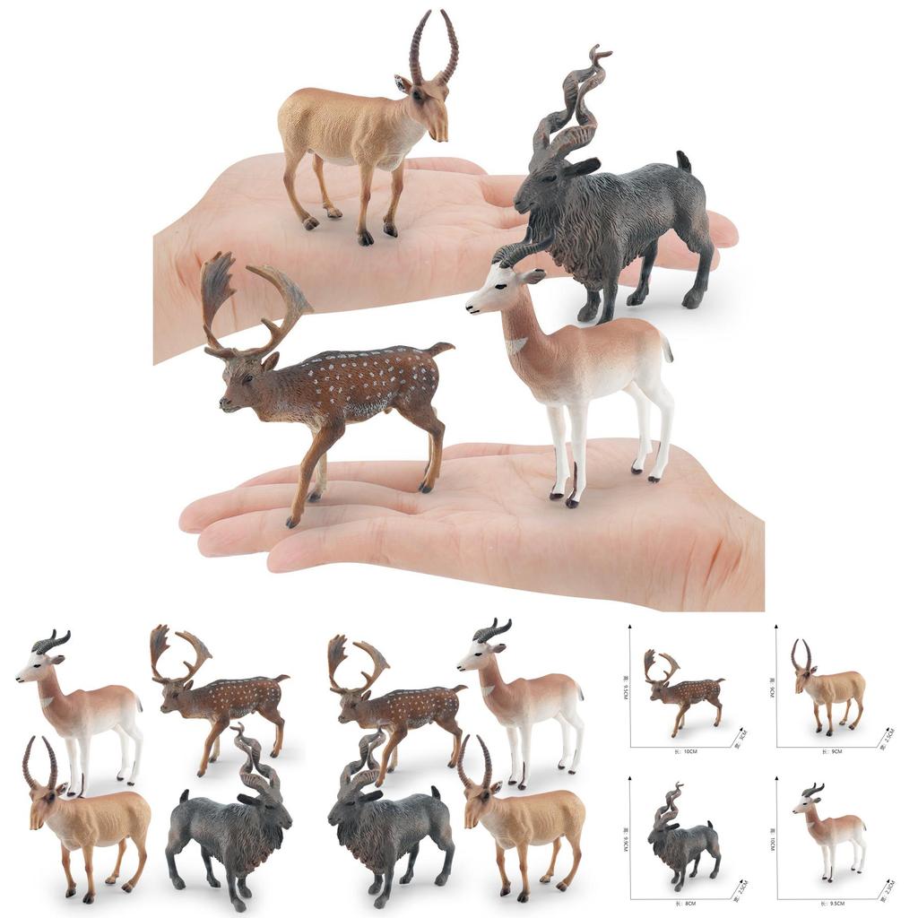 Amazing Static Animal Figurines Including Antelope Goat And Deer For Decoration
