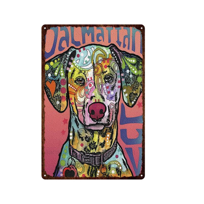 Christmas Santa Claus Pet Dog & Cat Tin Sign Wall Art Painting Vintage Decor Poster Metal Signs Bar Cafe Pet Store Home Decor