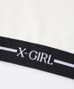 Casual Logo and Stripe Cropped White X-girl S/S Top, Women's,