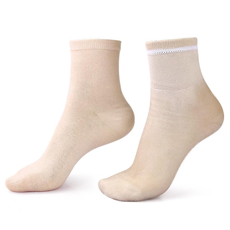 

Gel Full Socks Medium Tube Solid Spring Autumn Winter Soft Elastic Leisure Sports Socks Four-season Comfort one size fits all