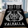 Viking Northern Germanic Culture Wolf Celtic Mystical Symbol Bedding Set Comforter Bed Home Decor Single Double Large Size