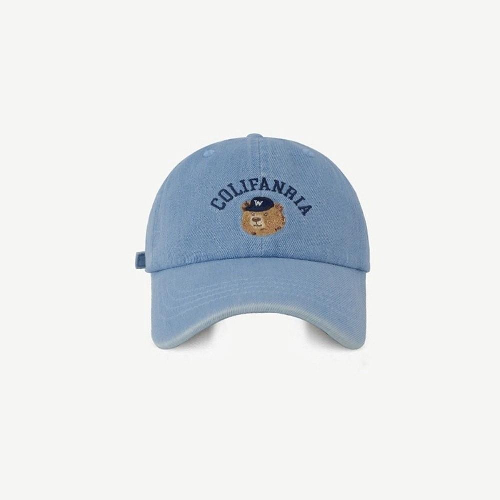 Cotton Bear Embroidery Cap Korean Snapback Hat Adjustable Men Women Baseball Cap  Teenagers