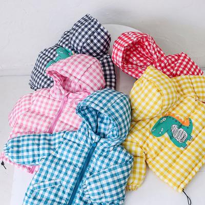 Roupas de algodão infantil forrado de lã xadrez casaco acolchoado de algodão para meninos e meninas jaqueta de bebê