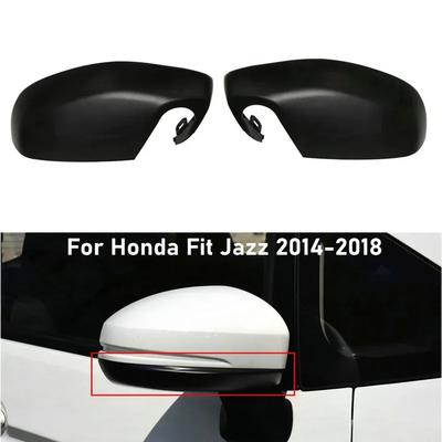 1X For Honda Fit Jazz 2014 2015 2016 2017 2018 ABS Car Rearview Side Mirror Cover Wing Cap Exterior Door Trim Replacement