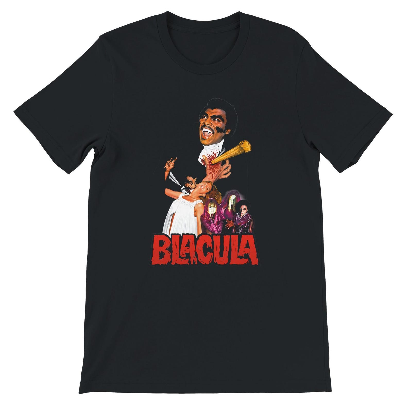 Blacula Vintage Dracula Vampire 70s Horror Movie T-Shirt S